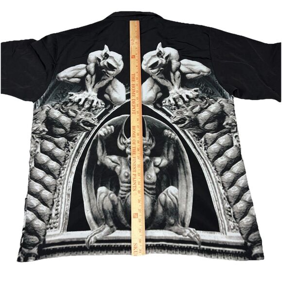 Vintage Dragonfly Gargoyle Shirt XL Black Gothic Demon Obscene Rare Y2K - Picture 7 of 8